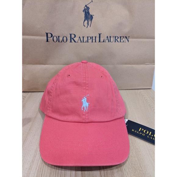 Polo Ralph Lauren Other - Polo Ralph Lauren Red Berry Baseball Cap Light Blue Pony Chino Hat NEW